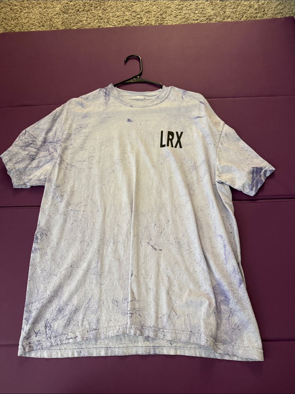 Men's Light Purple Tie-Dye Short Sleeve Tee